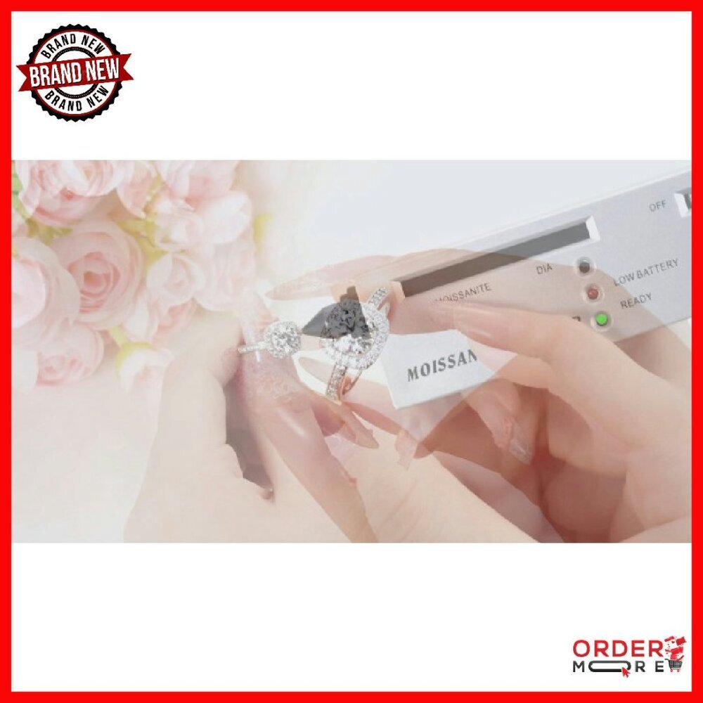 2CT Moissanite Halo Promise Ring Sterling Silver Size 7 - Picture 8 of 8